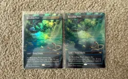 magic the gathering 8 card lot, unfinity breeding pool borderless foils #286... - Image 1