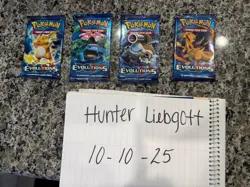 Pokemon TCG 2016 XY Evolutions Booster Pack Lot 4 Artworks Factory Sealed - Image 1