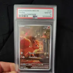 2025 POKEMON MEG EN-MEGA EVOLUTION ILLUSTRATION RARE #138 VULPIX PSA 10 - Image 1