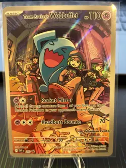 Team Rocket's Wobbuffet 203 Pokemon Center Stamped Promo - Image 1