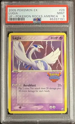 2005 Pokemon EX Unseen Forces Pokemon Rocks America 2005 29 Lugia PSA 9 Mint - Image 1