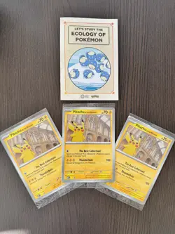 3 x Pikachu At The Museum Pokemon x Natural History Museum Jumbo Promo +pamphlet - Image 1