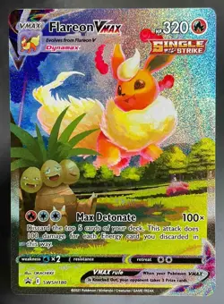 2021 Pokemon Sword & Shield Black Star Promos Flareon VMax #SWSH180 - Image 1