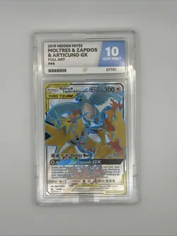 Pokemon Hidden Fates Moltres & Zapdos & Articuno GX 66/68 - Ace 10 07781 - Image 1