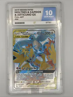 Pokemon Hidden Fates Moltres & Zapdos & Articuno GX 66/68 - Ace 10 07781 - Image 2