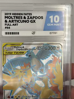 Pokemon Hidden Fates Moltres & Zapdos & Articuno GX 66/68 - Ace 10 07781 - Image 5