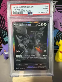 Zekrom EX 172/086 Pokemon Black Bolt BWR Black White Rare SIR English - PSA 9 🔥 - Image 2