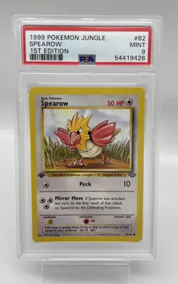 1999 Pokemon Jungle 1st Edition Spearow 62/64 PSA 9 - Image 1