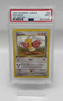 1999 Pokemon Jungle 1st Edition Spearow 62/64 PSA 9 - Image 4