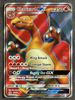 Pokemon TCG Charizard GX SM60 SM Promo Full Art Holo Black Star Promo - Image 1