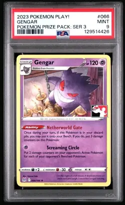 PSA 9 Gengar #066 Prize Pack: Series 3 Pokemon Play! Stamp 2023 - Image 1