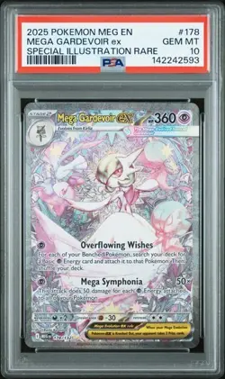 2025 POKEMON MEGA EVOLUTION #178 MEGA GARDEVOIR EX SIR PSA 10 - Image 1