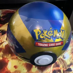 2022 Pokemon Ball Tin - Quick Ball J21 Blue/gold Ball Tin Factory Sealed - Image 1