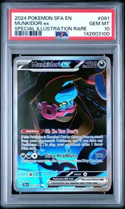 PSA 10 Munkidori EX Special Illus Rare Shrouded Fable 2024 Pokemon 091/064 - Image 1