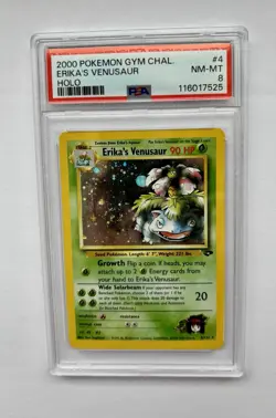 FRESH SLAB!! Pokemon Erika’s Venusaur Gym Challenge Holo Rare 4/132 PSA NM-MT 8 - Image 1