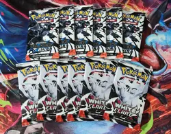 Pokemon Black Bolt And White Flare Factory Sealed Booster Packs Bundle 12x - Image 1