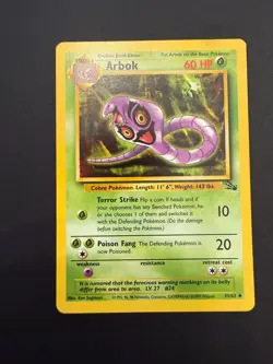 Pokemon TCG Arbok Fossil 31/62 Regular Lightly Played! - Image 1