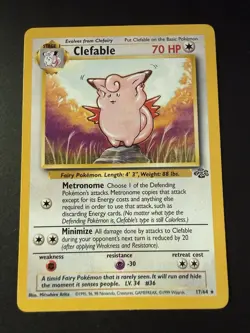 Pokemon TCG Clefable Jungle 17/64 Regular LP! - Image 1