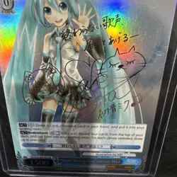 Signed Weiss Schwarz Hatsune Miku Project DIVA PD/S22-E079X XR Foil Holo - Image 3