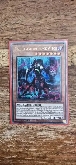 Yu-Gi-Oh Diabellstar the Black Witch Quarter Century Secret Rare Card AGOV-EN006 - Image 1