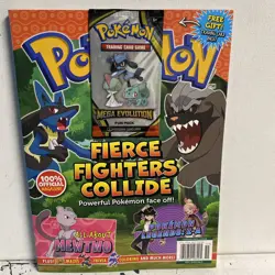 Pokemon Magazine Plus 3 Card Fun Pack Mega Evolutions All About Mewtwo And More - Image 1