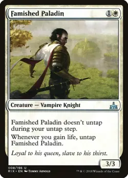 Normal - Famished Paladin - 8 - Rivals of Ixalan - NM - Image 1