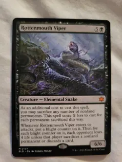 Magic: The Gathering- Mtg - Rottenmouth Viper - Bloomburrow MYTHIC RARE - N.Mint - Image 1