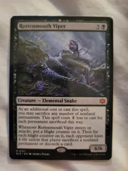 Magic: The Gathering- Mtg - Rottenmouth Viper - Bloomburrow MYTHIC RARE - N.Mint - Image 3