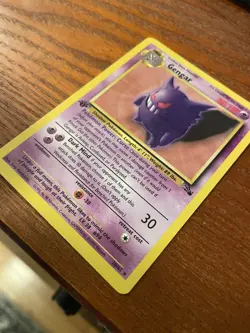 Pokemon Gengar TCG 20/62 1st Edition Non-Holo Card Fossil - Image 1