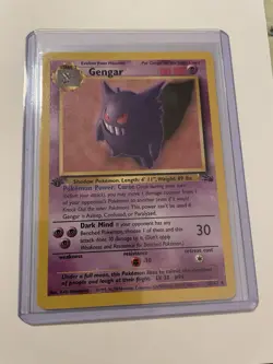Pokemon Gengar TCG 20/62 1st Edition Non-Holo Card Fossil - Image 2