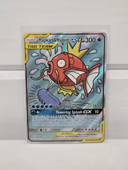 Pokemon Magikarp & Wailord GX 161/181 - NM - Sun & Moon Team Up (Full Art) - Image 1