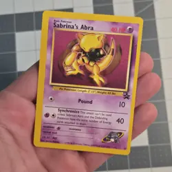 Sabrinas Abra OC Miscut Error Pokemon Promo Card 19 Near Mint - Image 1