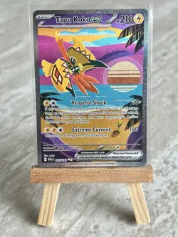 Pokemon TCG Tapu Koko ex 247/182 SV04: Paradox Rift SIR (English) - NM - Image 1