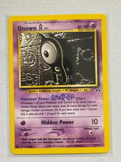 Unown [A] 33/75 Rare Neo Discovery Pokemon Near Mint - Image 1