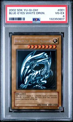 2002 YU-GI-OH! STARTER DECK: KAIBA #001 BLUE-EYES WHITE DRAGON PSA 4 - Image 1