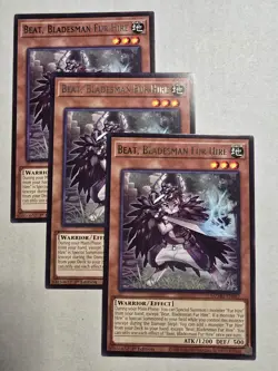 Yugioh! 3x Beat, Bladesman Fur Hire MZMU-EN087 Rare 1st Ed NM - Image 1