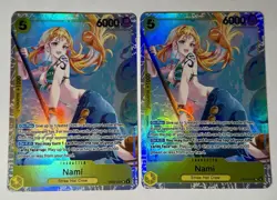 One Piece Card Game Nami EB03-053 SR 6000 Counter +1000 Character Card Lot Of 2 - Image 1