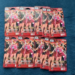 One Piece Heroines Edition EB-03 Sleeved Booster Pack Lot Of 10 In Hand - Image 1