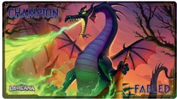 Lorcana Fabled Set Championship Playmat - Maleficent Monstrous Dragon - Sealed - Image 1
