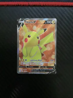 PIKACHU V 157/172 Brilliant STAR NM ULTRA RARE Full Art Pokemon Card - Image 1