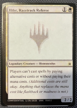 Magic MTG Htbr Racetrack Referee Gavin Verhey's Unknown Event Playtest Card - Image 1