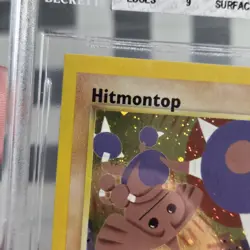 Hitmontop Square Cut Error Miscut Neo Discovery Holo Pokemon Card BGS 8 NM/Mint - Image 2