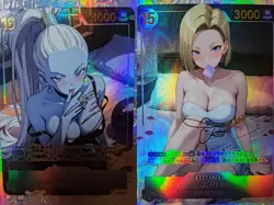 Lot 2 Cards Dragon Ball Z Waifu Oil - Image 1