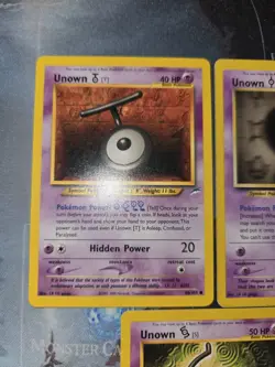Unown (T) 88/105, (S) 87/105, & (I) 68/75 CARD LOT Neo Discovery & Destiny - Image 2