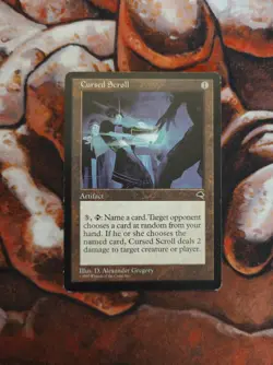Cursed Scroll Tempest TMP MTG Magic the Gathering 1st Edition Reserved List - Image 1