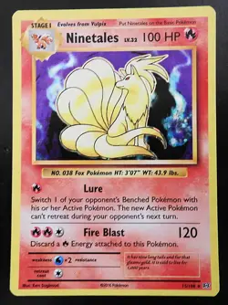 POKEMON NINETALES 15/108 HOLO EVOLUTIONS 2016 POKEMON LP - Image 1