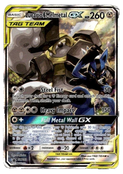Pokemon Lucario & Melmetal GX SM192 - Black Star Promo- HP/DMG English - Image 1
