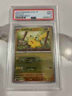 Pokemon TCG - Pikachu 025/165 JP-151 Pokeball Reverse Holo, PSA 9 MINT!! - Image 4