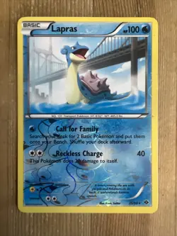 Pokemon TCG Lapras Next Destinies 25/99 Reverse Holo Rare LP - Image 1