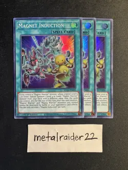 Yugioh 3x Magnet Induction KICO-EN009 King's Court 1st Edition Near Mint - Image 1